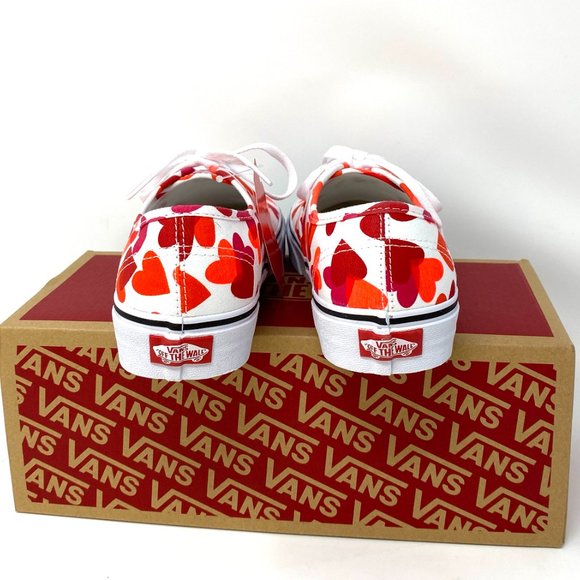 VANS Authentic Valentines ❤️ White Red Shoes Heart Pattern Women's VN0A348A40Q - Picture 7 of 11